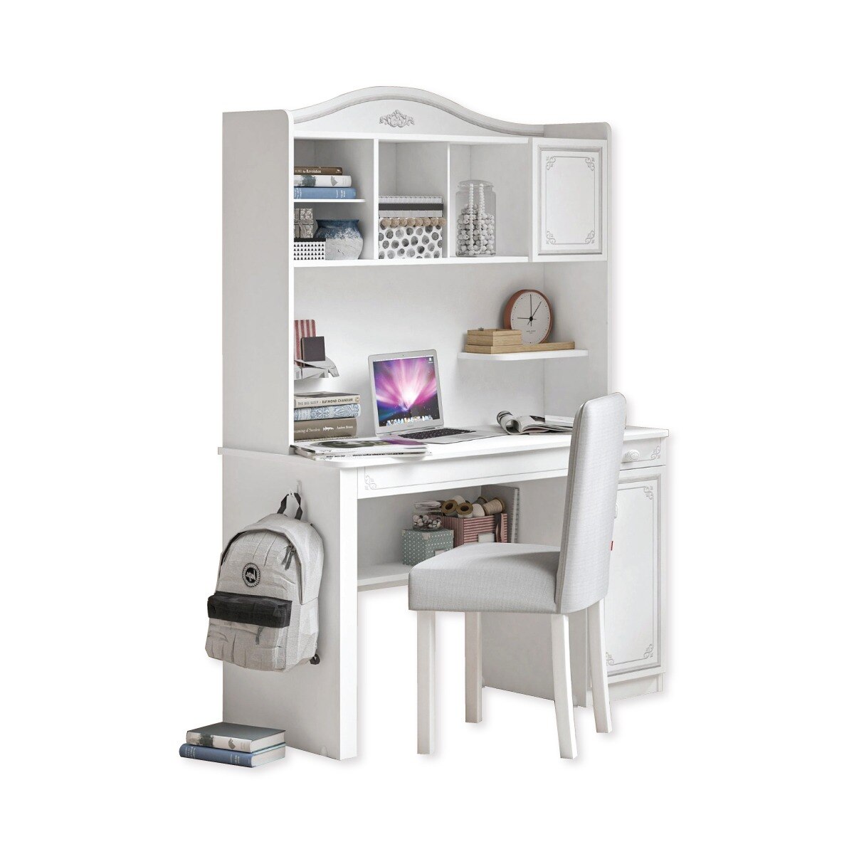 Set birou, selena, 113x180x64 cm, Grey