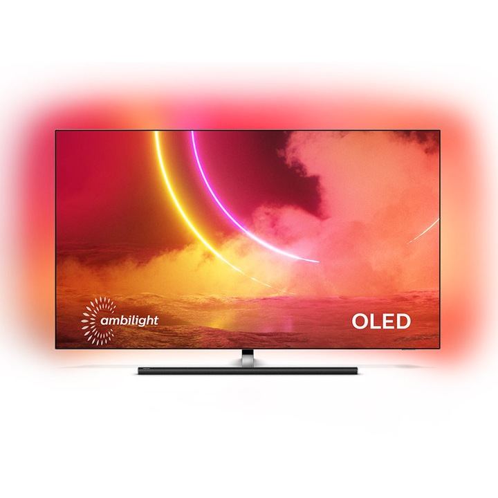 Televizor OLED Philips 65OLED865, Smart TV 4K Ulra HD, Android TV, Ambilight, 164 cm, negru, Clasa B