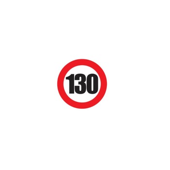 Autocolant reflectorizant Automax, pentru limitare de viteza, 130 km/h, diametru 150 mm Autocolant reflectorizant Automax, pentru limitare de viteza, 130 km/h, diametru 150 mm