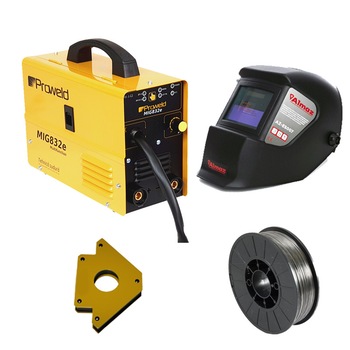 Pachet complet sudura fara gaz Proweld MIG832E, 140A, 230V - Pachetul contine : Aparat sudura MIG-MAG/MMA Proweld MIG832E , Masca sudura cu cristale lichide, Sarma sudura flux 0.8mm rola 1 kg + Magnet Sudura Pachet complet sudura fara gaz Proweld MIG832E, 140A, 230V - Pachetul contine : Aparat sudura MIG-MAG/MMA Proweld MIG832E , Masca sudura cu cristale lichide, Sarma sudura flux 0.8mm rola 1 kg + Magnet Sudura