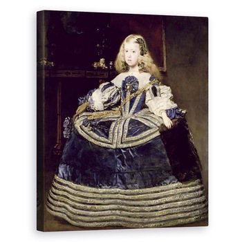 Tablou canvas - Diego Rodriguez de la Silva y Velazquez - Infanta Margarita Teresa intr-o rochie albastra, 60 x 75 cm Tablou canvas - Diego Rodriguez de la Silva y Velazquez - Infanta Margarita Teresa intr-o rochie albastra, 60 x 75 cm