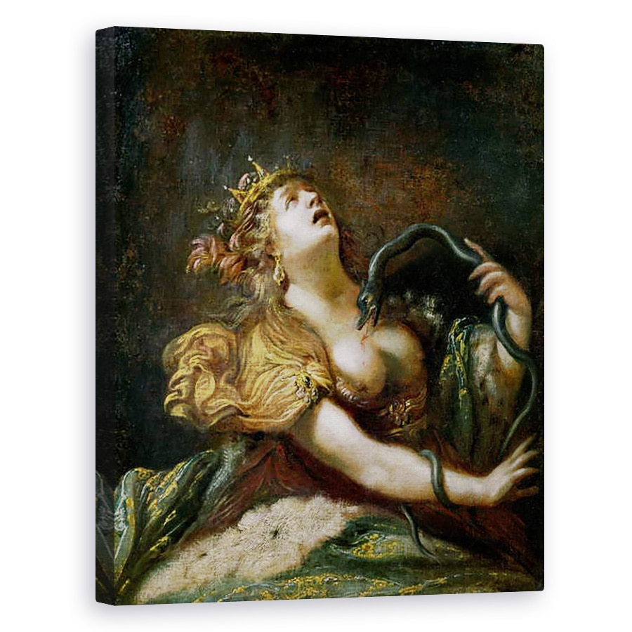 Tablou canvas - Claude Vignon - Cleopatra si sarpele, 40 x 50 cm