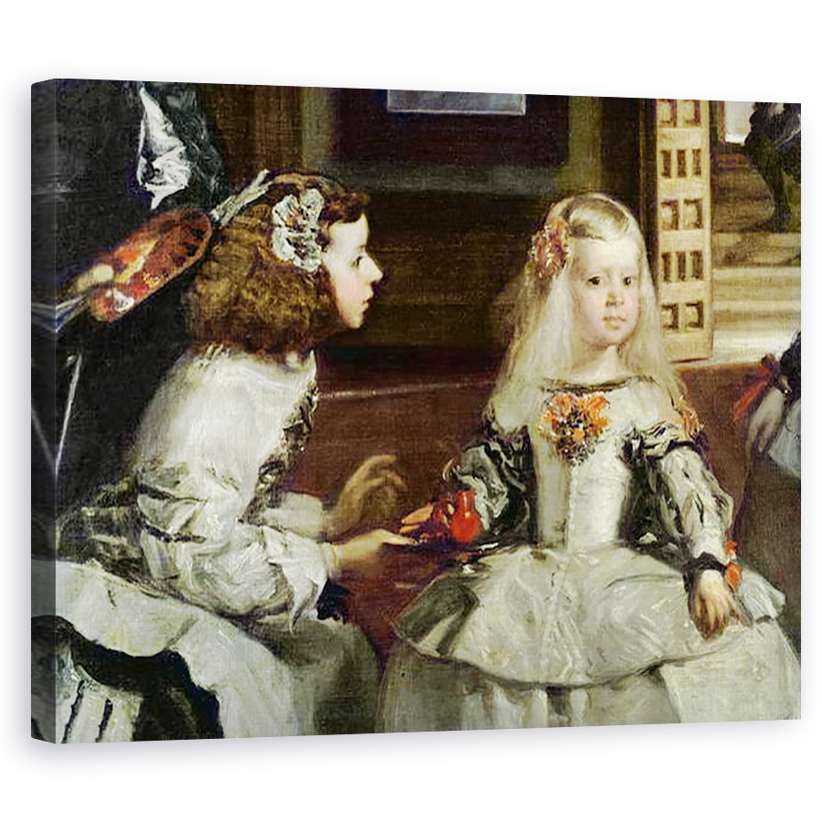 Tablou canvas - Diego Rodriguez de la Silva y Velazquez - Familia lui Filip al IV-lea, detaliu III, 60 x 75 cm