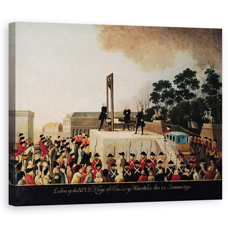 Tablou canvas - Scoala Daneza - Executarea lui Ludovic al XVI-lea la 21 ianuarie 1793, 40 x 50 cm