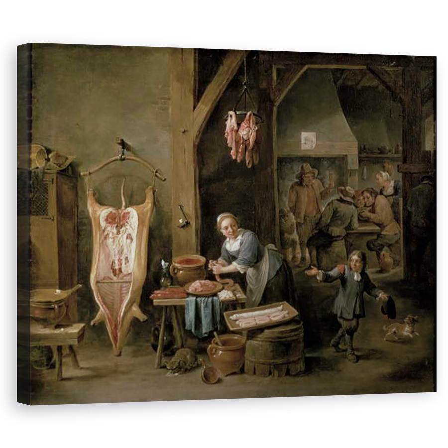 Tablou canvas - David Teniers the Younger - Abator, 40 x 50 cm