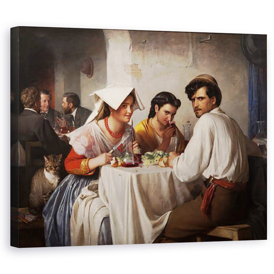 Tablou canvas - Carl Bloch - Intr-o taverna romana, 60 x 75 cm