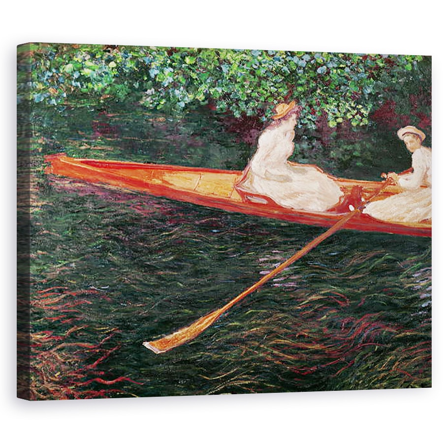 Tablou canvas - Claude Monet - Barca pe raul Epte, 60 x 75 cm