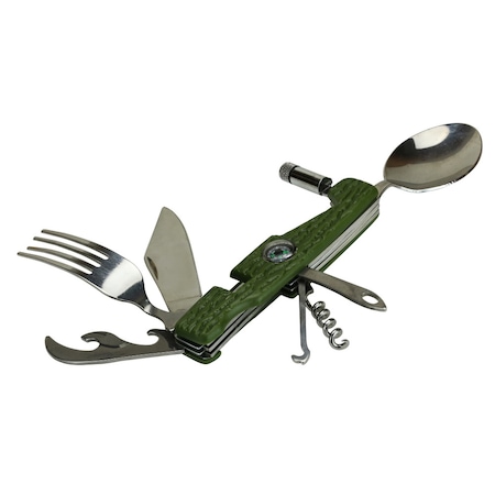 Briceag Huntsman multifunctional, 9 functii, husa, verde, OnemisFlot
