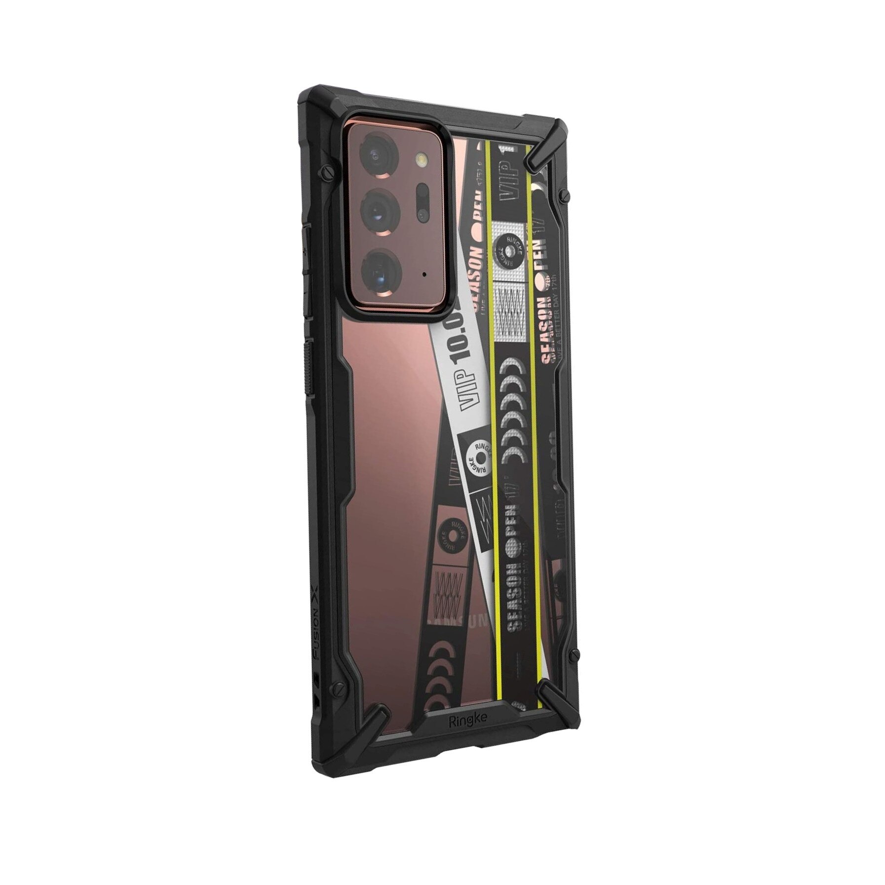 Husa Ringke Fusion X Samsung Galaxy Note 20 Ultra Ticket Band Transparent/Negru