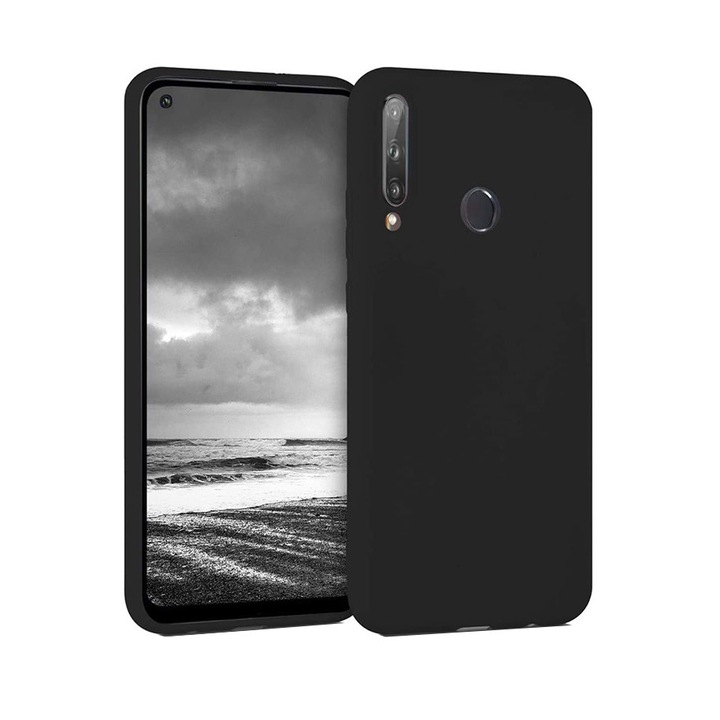 Комплект предпазни капаци, съвместими с Huawei P40 Lite E, Ultra Slim, Ultra Soft, Black и защитно фолио за екрана, Joyshell