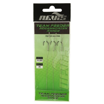 Set 3 Carlige feeder legate cu fir textil , Nevis , nr.8 Set 3 Carlige feeder legate cu fir textil , Nevis , nr.8