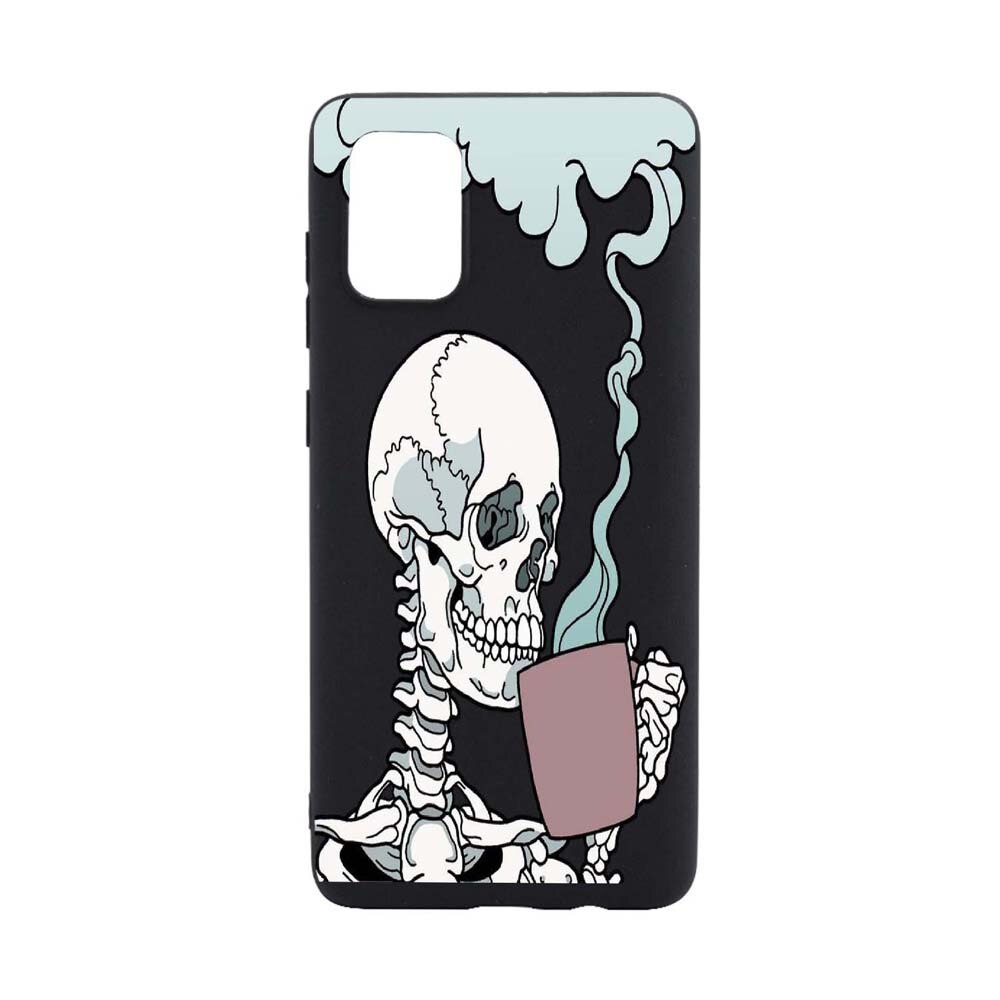 Husa Samsung Galaxy A51, Thinking Skull, rezistenta la uzura, anti-alunecare, din silicon Premium, B252