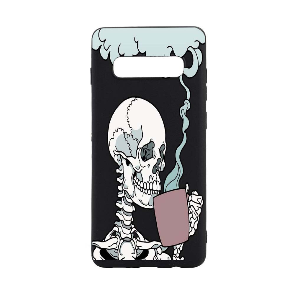 Husa Samsung Galaxy S10 Plus, Thinking Skull, rezistenta la uzura, anti-alunecare, din silicon Premium, B252