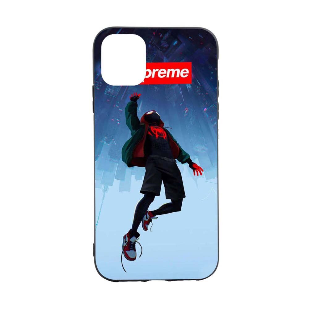Husa Apple iPhone 11 Pro Max, Supreme, Spider-Man, rezistenta la uzura, anti-alunecare, din silicon Premium, B264