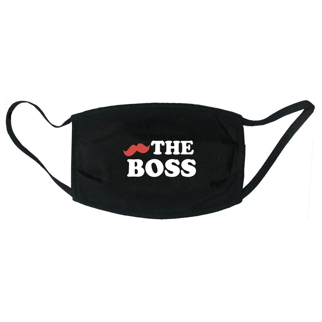 Masca personalizata reutilizabila, pentru adulti, din material textil, cu imprimeu ”The Boss