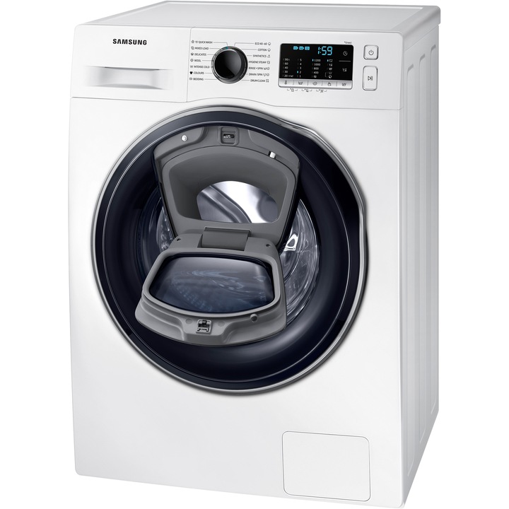 Пералня Samsung Slim WW8NK52E0VW/LE, 8 кг, 1200 об/мин, Инверторен мотор, Бял