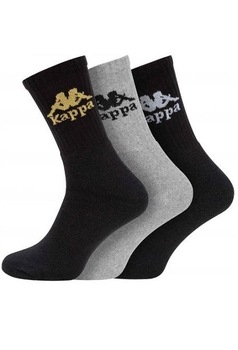 Set Kappa 3 perechi de sosete, barbati, Negru/Gri Set Kappa 3 perechi de sosete, barbati, Negru/Gri