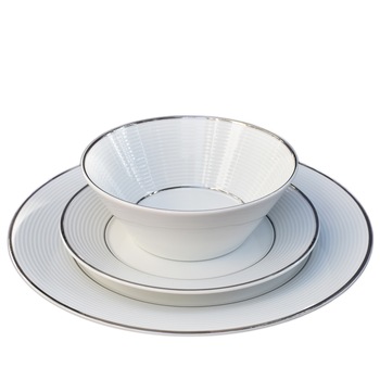 Serviciu Masa 22 Piese, Lea Linii Platina Serviciu Masa 22 Piese, Lea Linii Platina