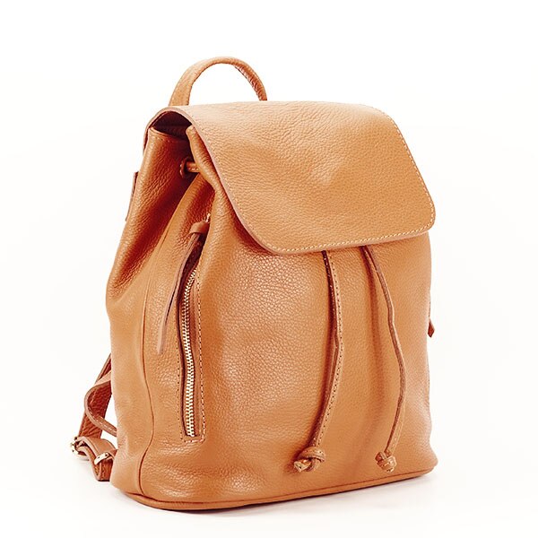 Rucsac din piele naturala camel Victoria Maro