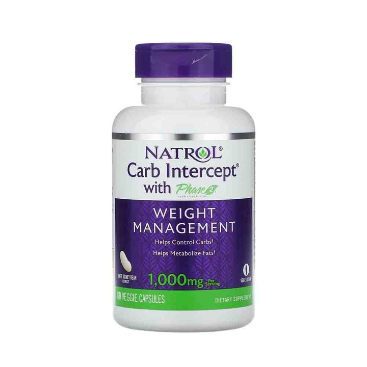 Carb Intercept, 1000 mg, Natrol, 60 capsule