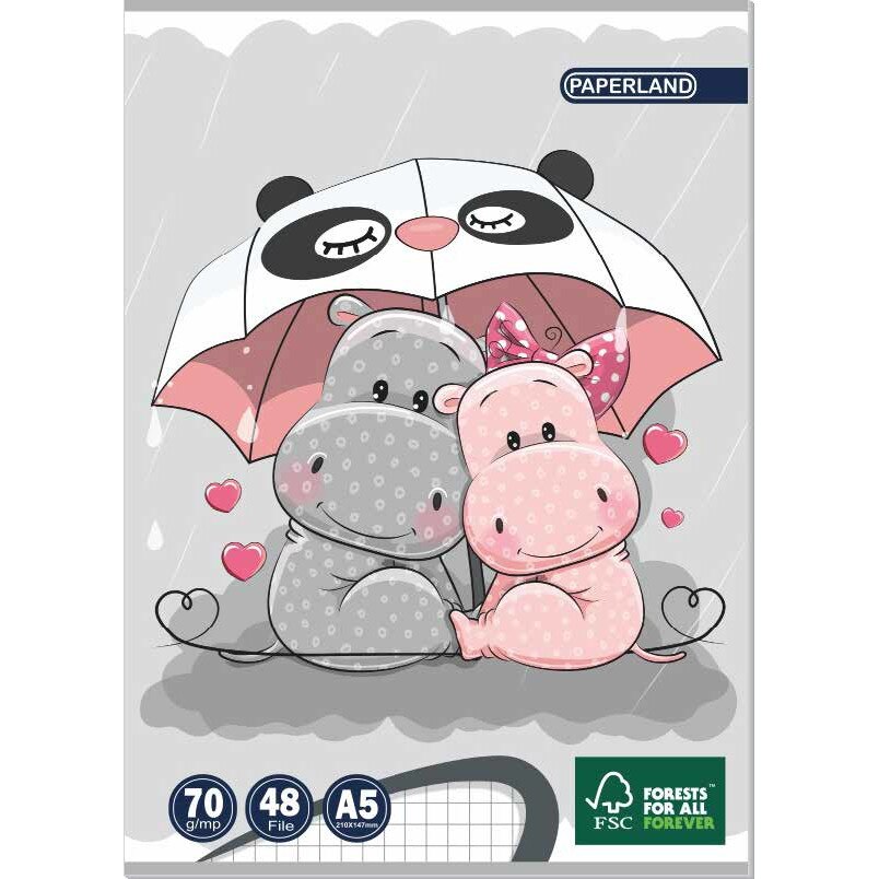 Caiet A5 48F Matematica, FSC Coperta Policromie