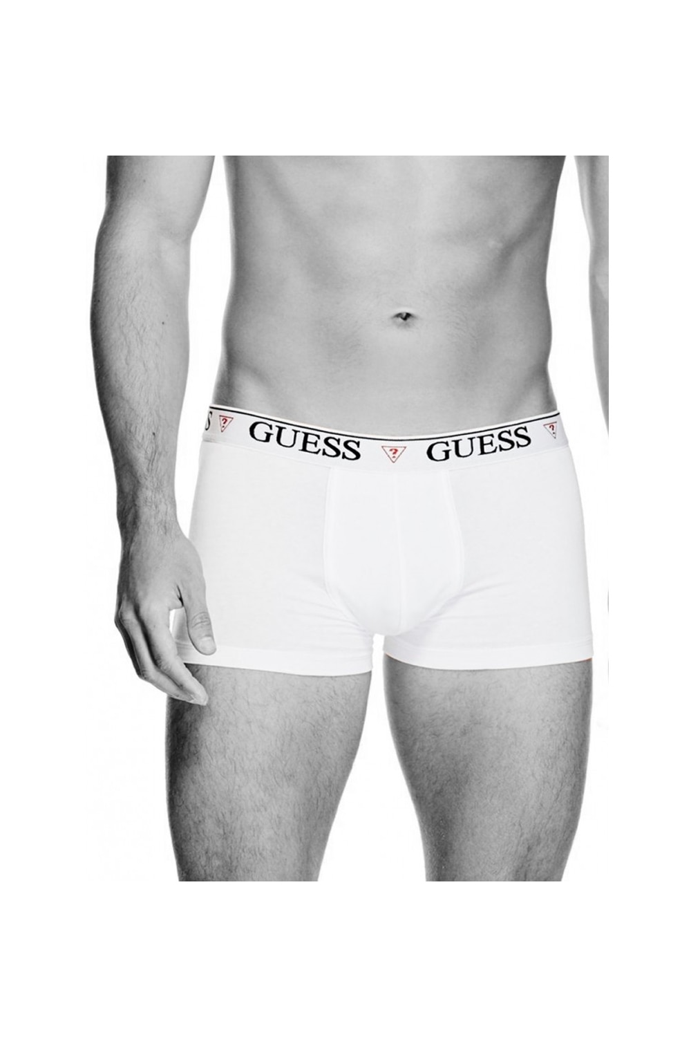 Boxeri Guess Fashion Trunk Maxi logo, Alb, 1 buc, Alb