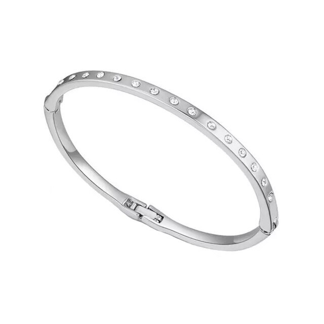 Bratara dama, argintie, 15 cm diametru interior