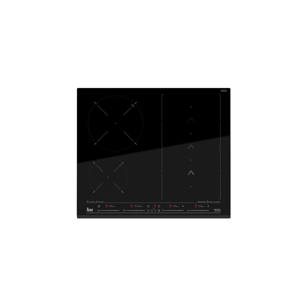Plita electrica pe inductie Teka IZS 66700 MPS, 4 zone de gatit, 60 cm, sticla