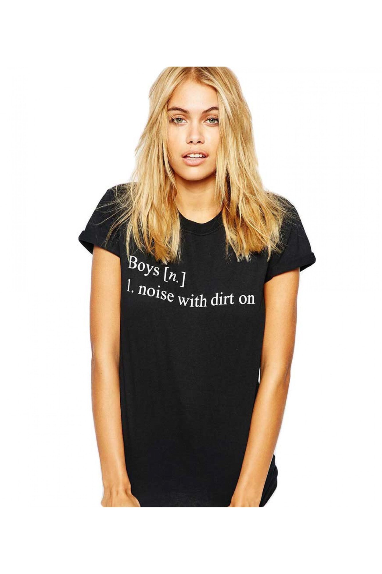 Tricou dama negru - Boys