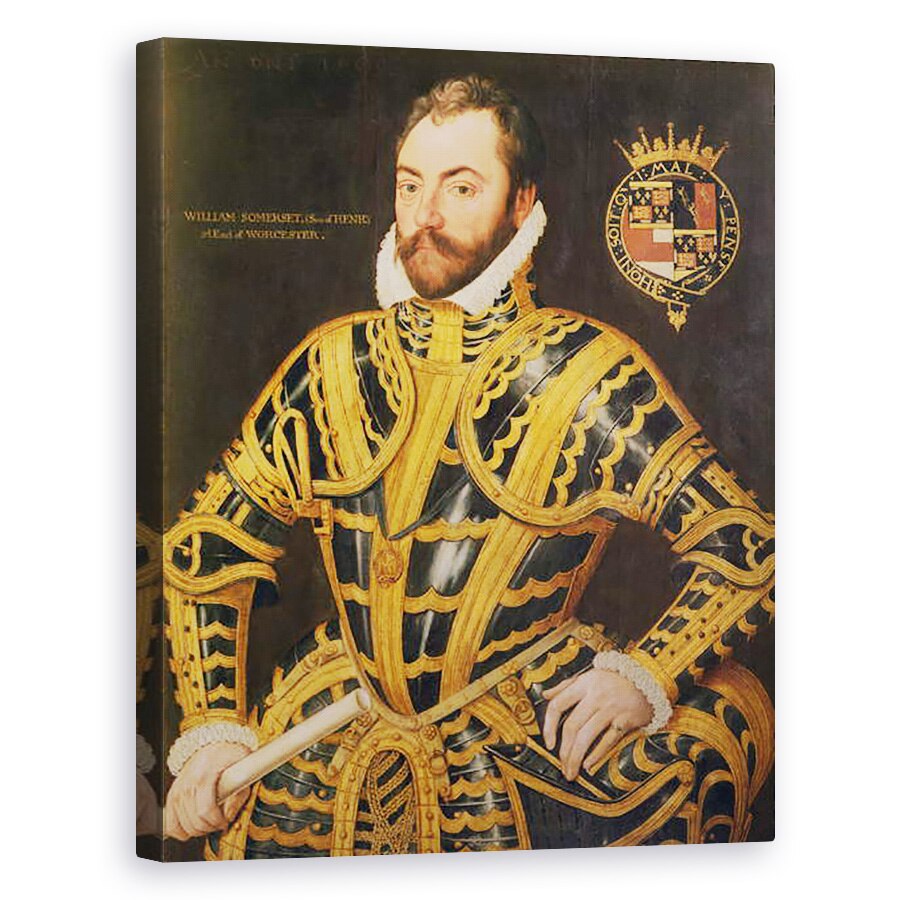 Tablou canvas - Scoala Engleza - William Somerset 1527-89 al treilea conte de Worcester, 60 x 75 cm