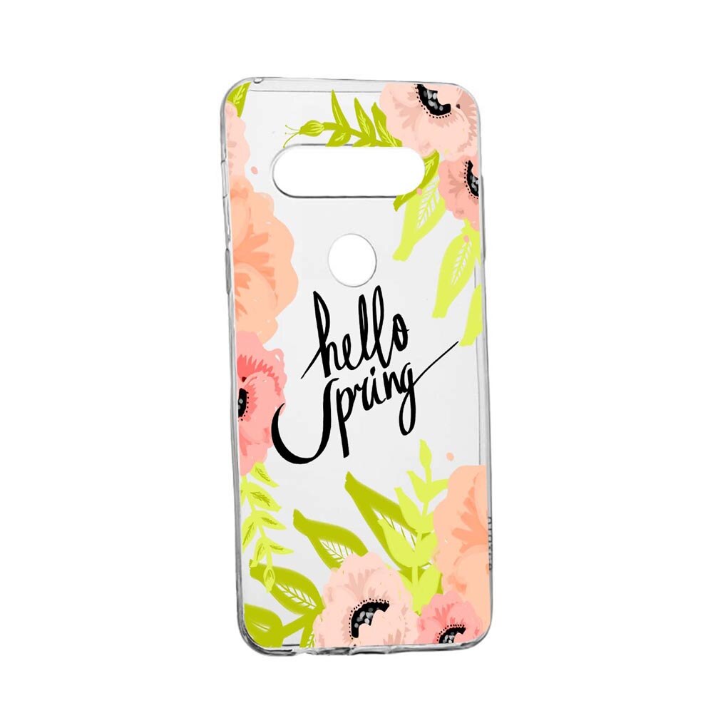 Husa Hello Spring, pentru LG K40S, rezistenta la uzura, anti-alunecare, din silicon Premium, 685