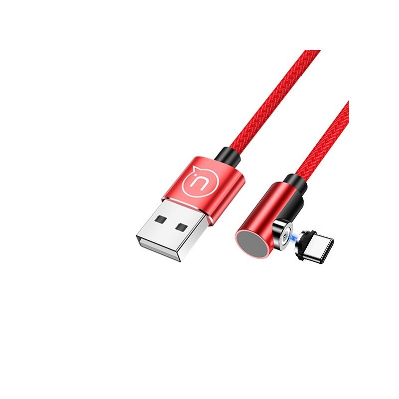 Cablu Incarcare Usams Magnetic 1m Type- C Cu Mufa Detasabila Magnetica Rosu U54 -sj445usb02
