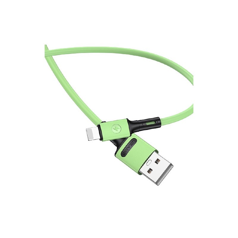 Cablu Date / Incarcare Usams U52 2a Fast Charge Mufa Lightning , verde - Sj434usb02
