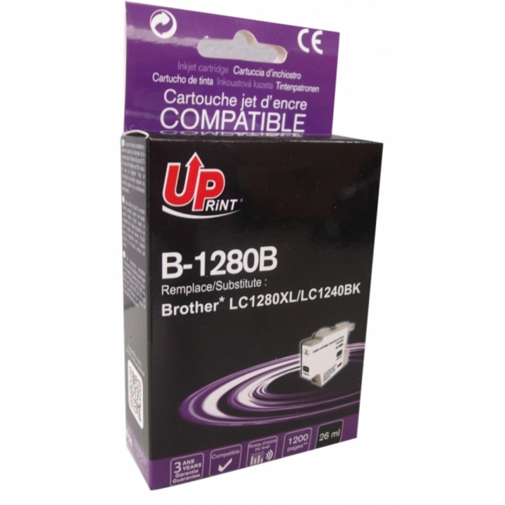 Cartus de cerneala UPRINT LC1280XL/1240/1220, BROTHER, Negru
