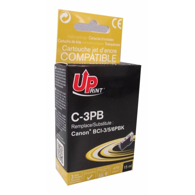 Cartus de cerneala UPRINT BCI3/BCI5/BCI6 CANON, Photo Black, Negru