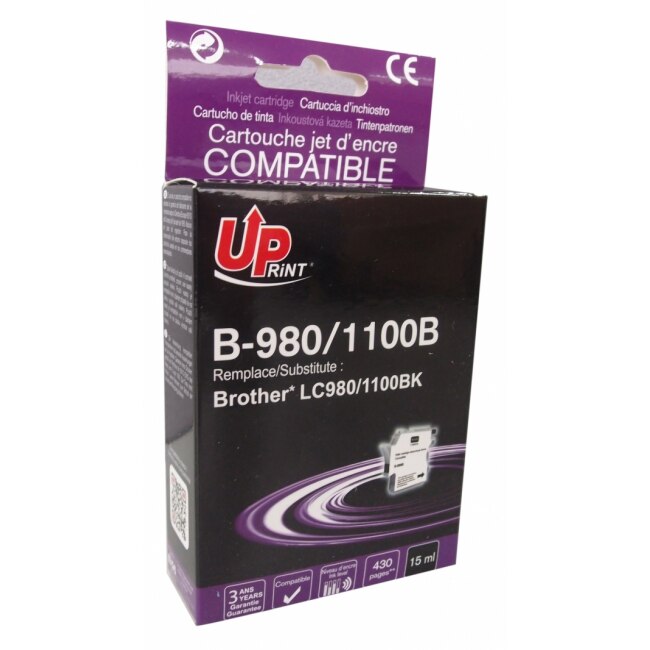 Cartus de cerneala UPRINT LC980/1100 BROTHER, Negru