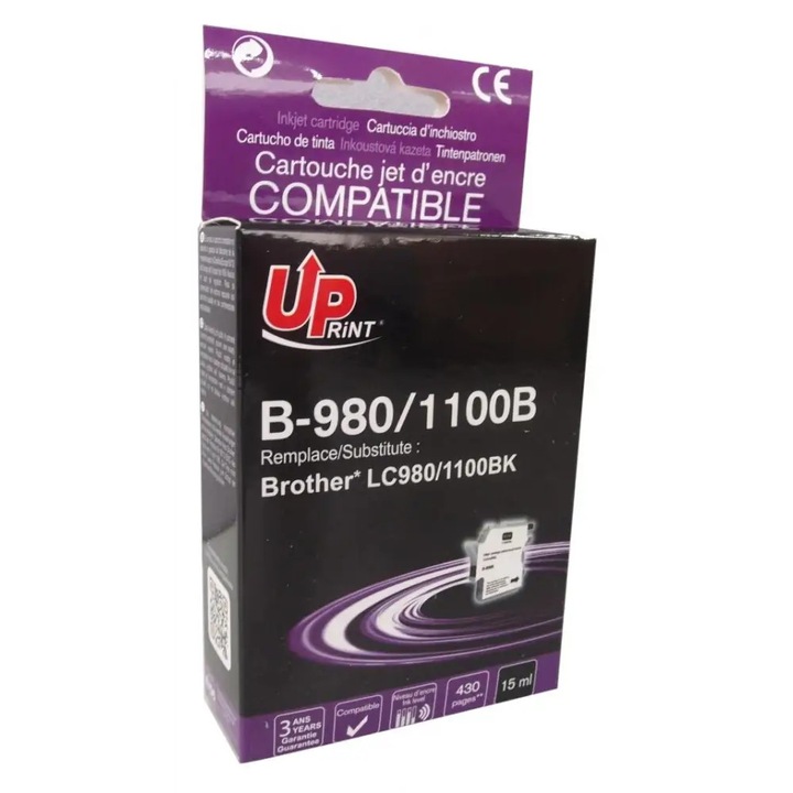 Cartus de cerneala UPRINT LC980/1100 BROTHER, Negru