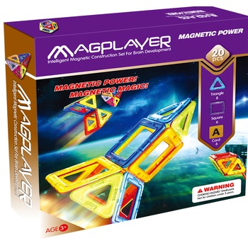 Set de constructie magnetic Magplayer - Magnetic power, 20 piese Set de constructie magnetic Magplayer - Magnetic power, 20 piese