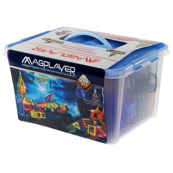 Set de constructie magnetic Magplayer, 268 piese Set de constructie magnetic Magplayer, 268 piese