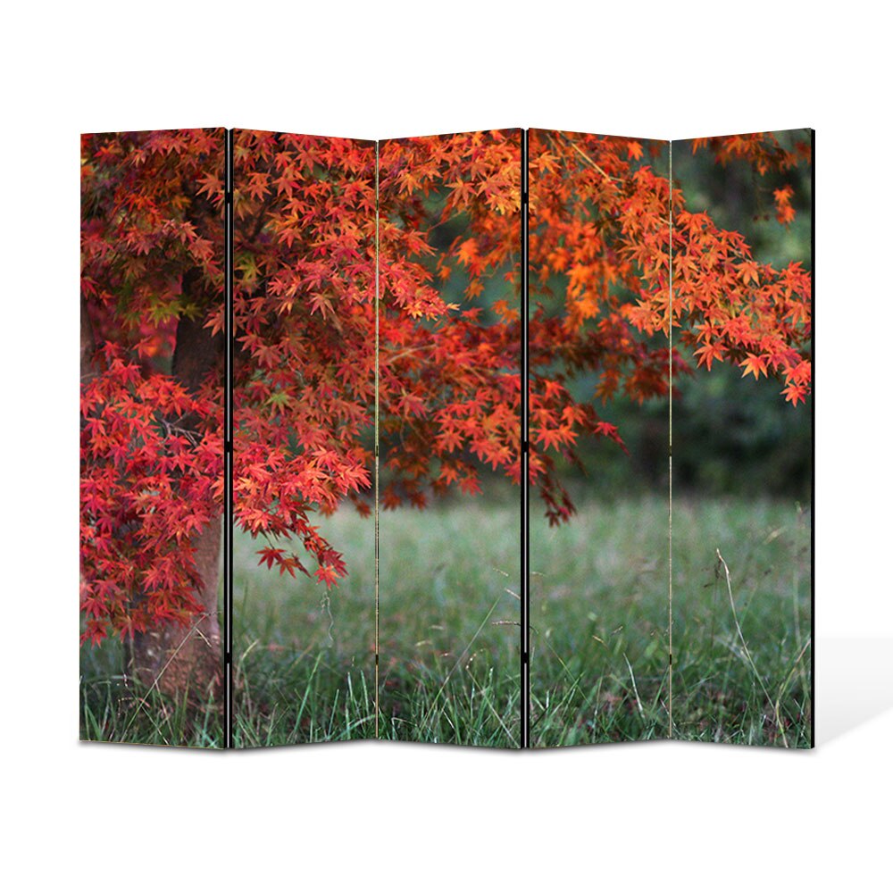 Paravan 5 piese Premium Heartwork TrueColor, Aproape de pamant, Panza pe cadru de lemn, Decoratiuni Moderne pentru Casa, 5 Panouri de 45x150, 225 x 150 cm