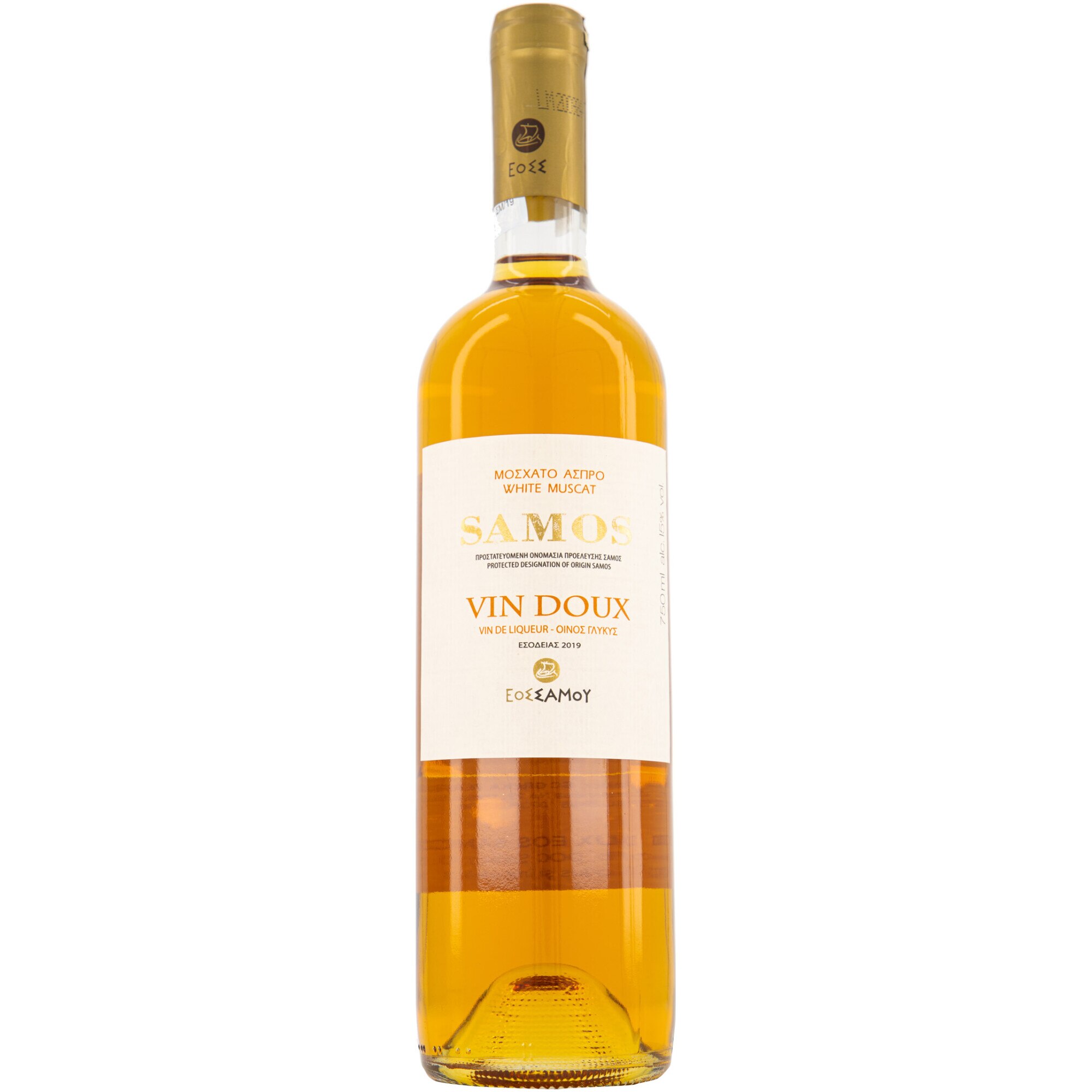 Vin Alb EOS Samos, Muscat de Samos, Dulce, 0.75l