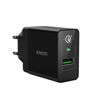 Incarcator retea Anker PowerPort+ 1 Quick Charge 3.0, Negru Incarcator retea Anker PowerPort+ 1 Quick Charge 3.0, Negru