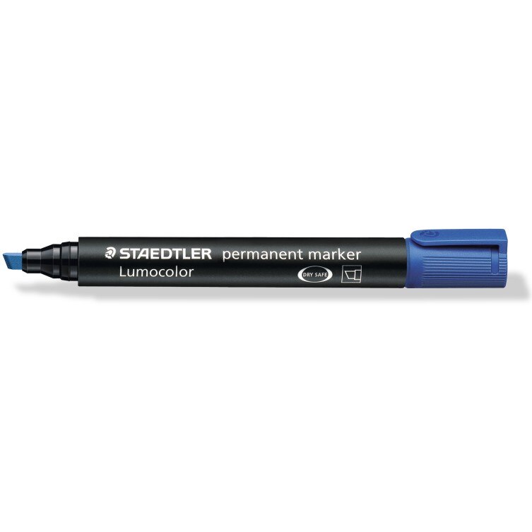 Marker permanent Staedtler Lumocolor varf tesit albastru ST-350-9