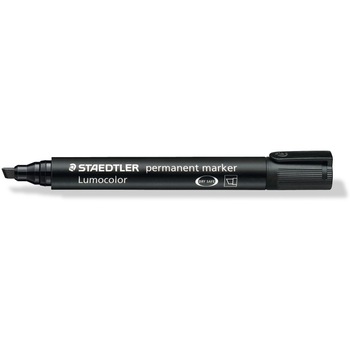 Marker permanent Staedtler Lumocolor varf tesit negru ST-350-9 Marker permanent Staedtler Lumocolor varf tesit negru ST-350-9