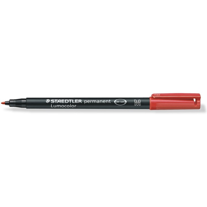 Перманентен маркер Staedtler Lumocolor, Червен, M 1.0mm ST3179