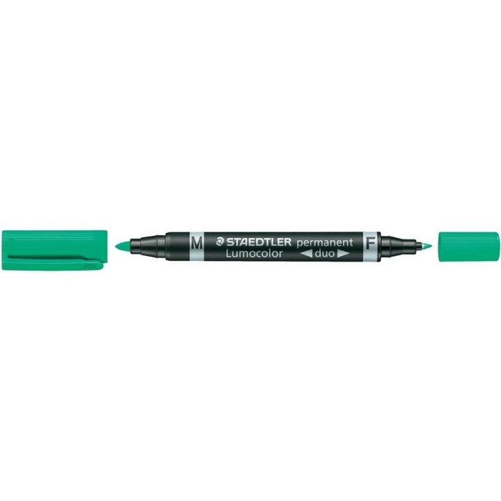 Перманентен маркер зелен Staedtler 2 върха ST3485