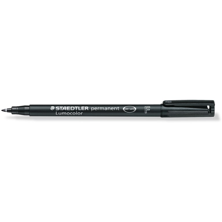 Marker permanent Staedtler Lumocolor negru F 0.6mm ST-318-9