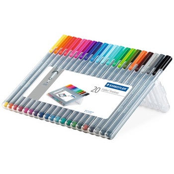 Fineliner triplus Staedtler 0.3mm 20 culori / set ST-334-SB20 Fineliner triplus Staedtler 0.3mm 20 culori / set ST-334-SB20