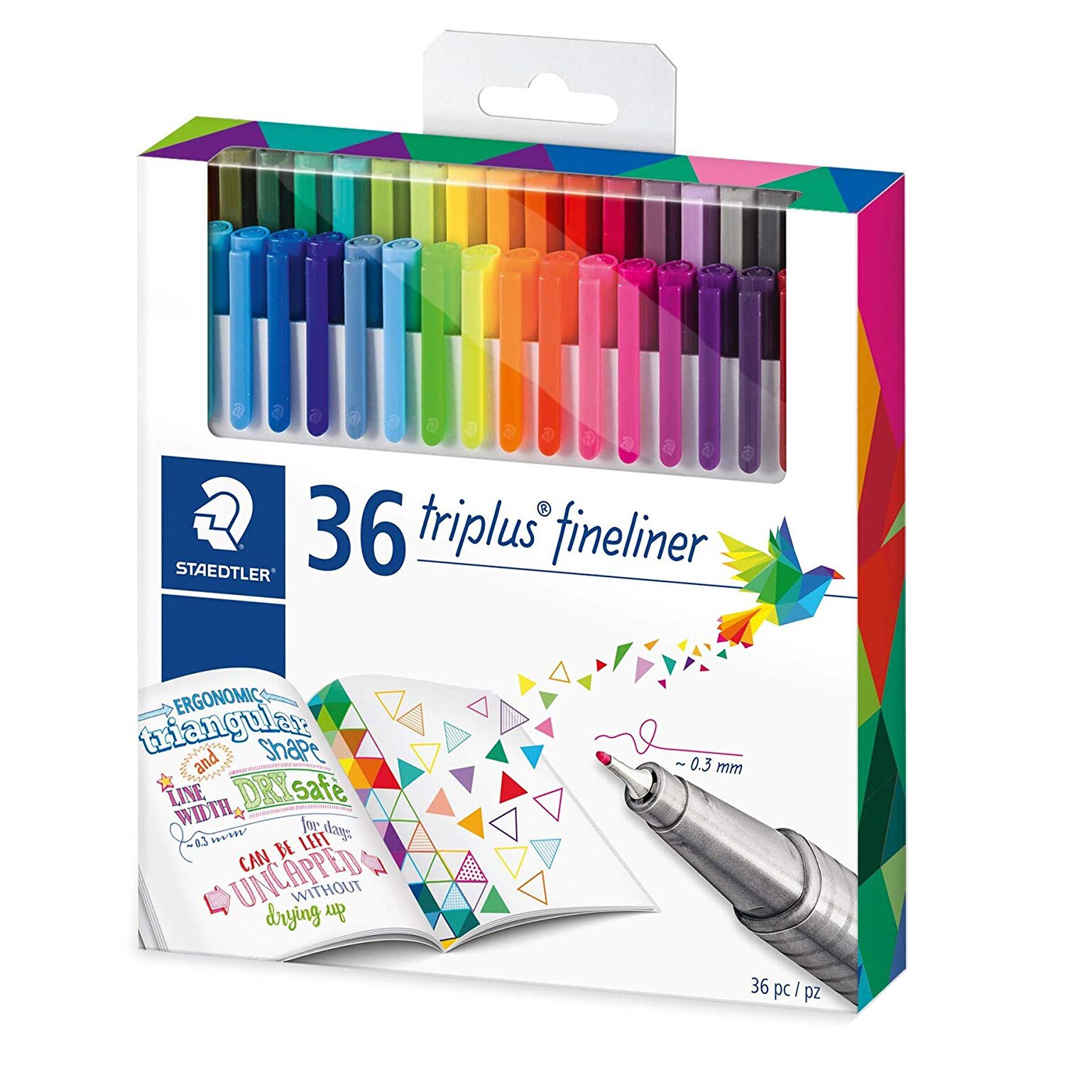 Set fineliner triplus Staedtler Johanna Basford 36 culori / set ST-334-C36
