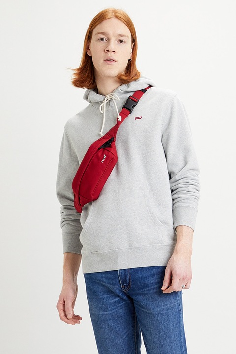 Levi's, New Original kapucnis farmernadrág hímzett logóval, Melange világosszürke